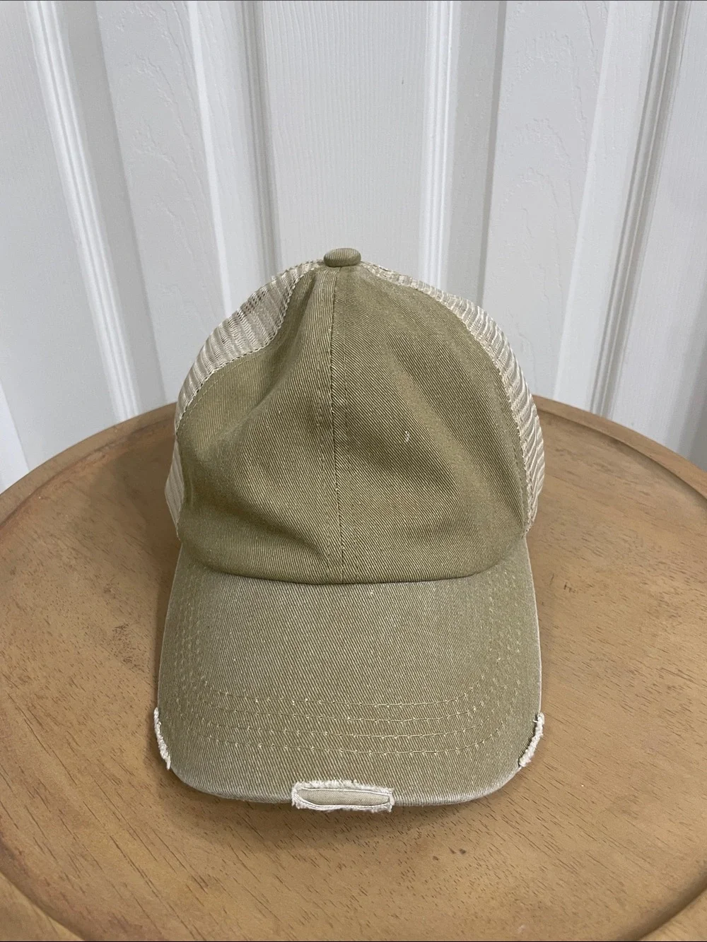Free People Distressed Mesh Back Trucker Cap
